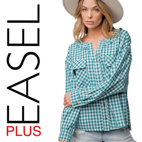 easel Tops - 0250: EASEL PLUS NWT TOP JADE (R2C)